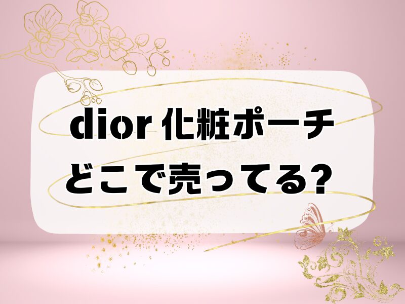 dior 化粧ポーチ どこで売ってる　256